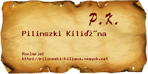 Pilinszki Kiliána névjegykártya